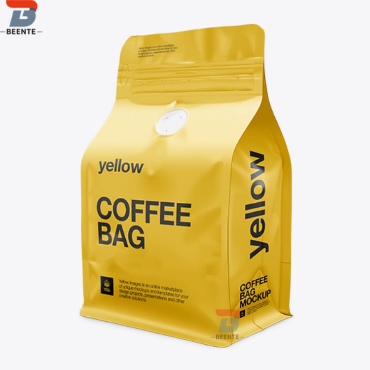 Sachet de café avec valve et emballage de café en papier